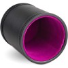 Leather Dice Cup with Purple Felt Lining