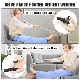 XARILK Aluminium Toenail Clippers with Long Handle and Magnifying Glass Helps Overweight, Elderly and Pregnant Women without Bending Down to Cut Toenails (80 cm, with Magnifying Glass)