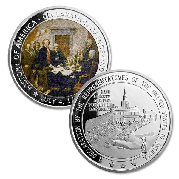 US Military Challenge Coin Presidential 1776 Declaration of Independence Commemorative Coin