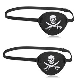 Oarkive 2pcs Pirate Eye Patch Pirate Patch Pirate Eye Patches Eye Patch Pirate Adult Eye Patch Pirate Kids Mens Pirate Eye Patch Halloween Eye Patch for Eye Patch Costume Kids Eye Patch Costume