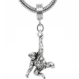 Sexy Sparkles Monkey Bead Charm Dangle for snake Chain charm Bracelet