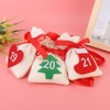 Christmas New Year Countdown Advent Hanging Calendar Gift Bags Pouches