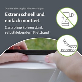 empasa Insektenschutz Polyester Fliegengitter Gaze mit Klettband 10er Set weiß 130x150 cm