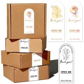 Yajuo 150Pcs Box Seal Stickers Thank You Labels,Flower Decorative Labels Packaging Stickers,Gift Tag Stickers Large Thank You Stickers Small Business Packaging Label Sealing Decals Gift Box Decor