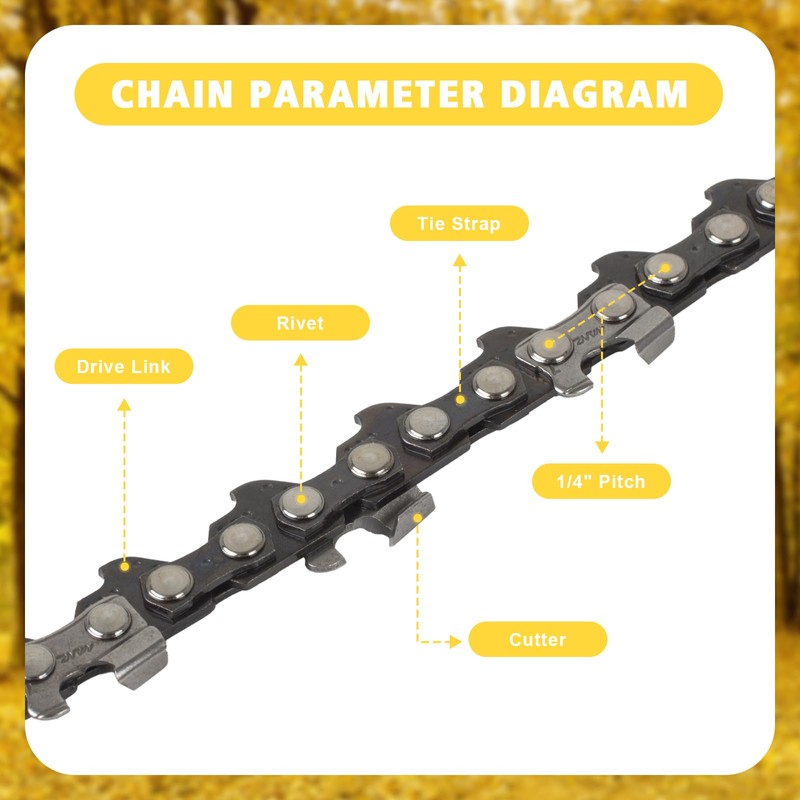 4 Pcs Mini Chainsaw Chain 6 Inch Replacement Chains for