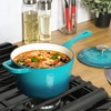 Crock-Pot 3 Qt Enamel Cast Iron Sauce Pan W/Lid -