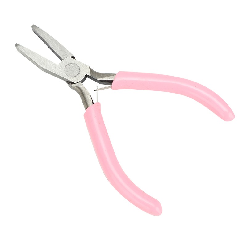 5pcs Mini Pink 4in Metal Pliers Set Kit Cutter Handwork