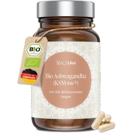 BACKLAXX® Bio-Ashwagandha - KSM-66® Premiumrohstoff - original indische Schlafbeere - natürlich, vegan, hochdosiert