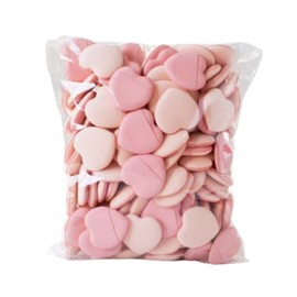 Pink Heart Mini Cushion Puff 20 pieces