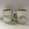 Rae Dunn HAPPINESS Mug - yellow inside - Ceramic