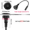 QIANRENON TRS 3.5mm Short Cable Threaded Fixing Audio Adapter 3.5mm