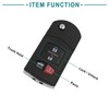 ACROPIX 4 Button Smart Remote Key Fob Keyless Shell Case