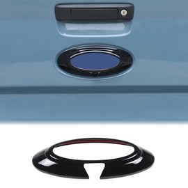 Aunginsy Car Tailgate Emblem Cover Trim Compatible with Ford Maverick 2022 2023 Badge Logo Cover Rear Trunk Back Decoration Cover Cover Circle Ring Center Decor Accessories,Piano-Black(Rear)