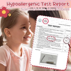 Jstyle Hypoallergenic Earrings for Girls Women Surgical Stainless Steel Hoop Earring for Sensitive Ears Screw Back Stud Earring Set Cute Teen Girls Toddler Kids Earrings Multicolored Tone