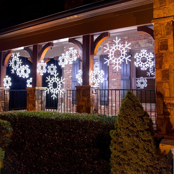 Kringle Traditions 20" Folding Warm White Snowflake Decoration LED Snowflake