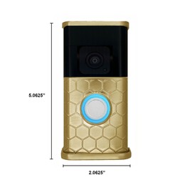 Honeycomb Video Doorbell Cover (Compatible with Ring 3, 3 Plus, 4, Battery Plus, and Battery Pro) (Brass)