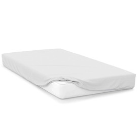 Oxford Homeware King Size Fitted Sheets - 40cm Extra Deep Brushed Microfiber 1800 Easy Care Fade & Shrinkage Resistant Elastic White Bed Sheets for Bedroom Decor, (152 x 200 cm)