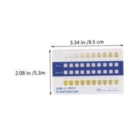 Beavorty Sets Easy-to-use Tooth Shades Cards Tooth Contrast Charts for Oral Health Pcs