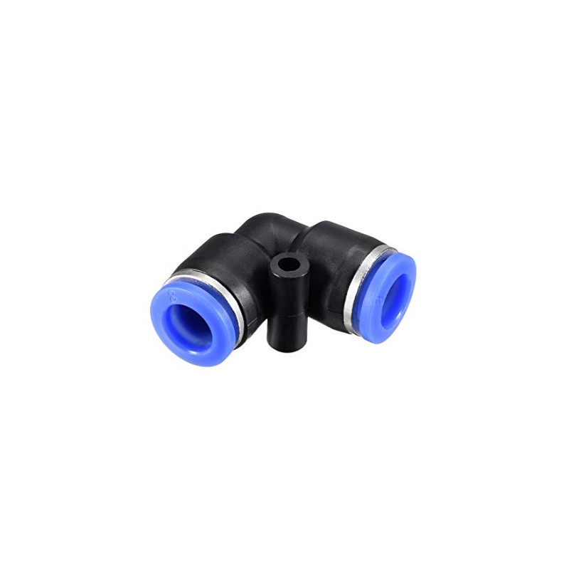 sourcing map Plastic Elbow Push to Connect Tube Fitting 8mm
