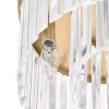 Unbranded Modern Crystal Soft Gold Frame 3-light Flush Mount Lamp