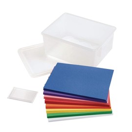 Rainbow Colors Construction Paper in Storage Bin Container, 8 Colors, 400 Sheets, Heavyweight Construction Paper, Colored Construction Paper, Construction Paper Assorted Colors