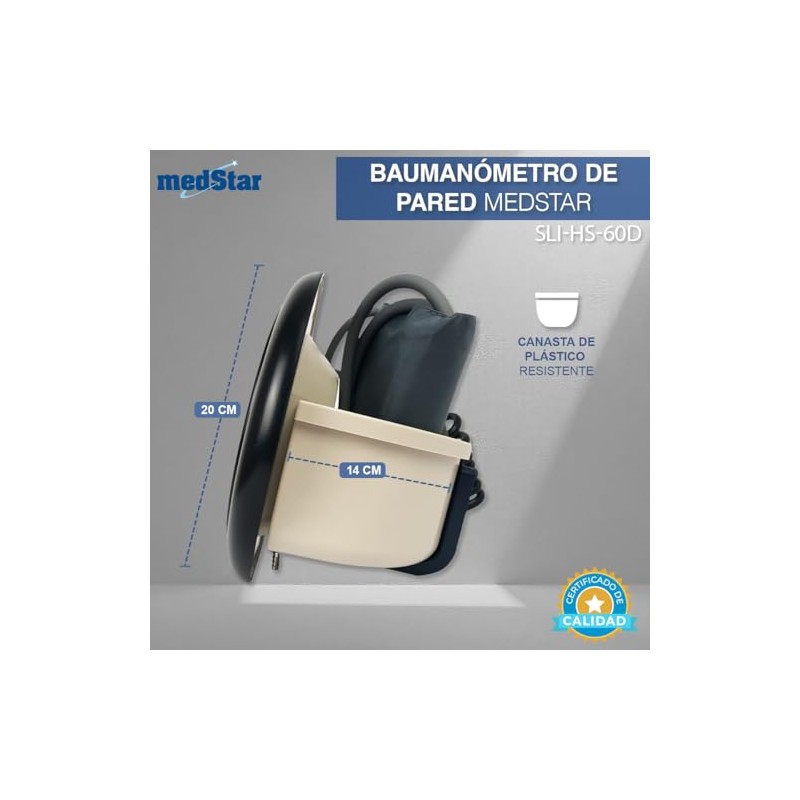 MEDSTAR | Baumanómetro Aneroide de Pared para Adulto