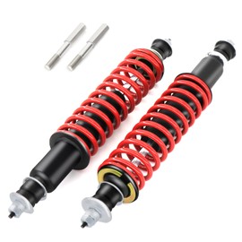 Golf Cart Front and rear shock absorbers with red coil springs,Fits EZGO Medalist/TXT 1994+ Newer G&E,OEM# 70928-G01 76418-G01