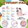 Luinabio 30 Pcs Animals Mini Hair Clips Glow Hairpin for