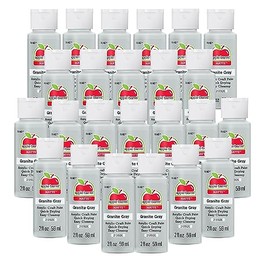 Apple Barrel Acrylic Paint in Assorted Colors (2 oz), 21392EB, Granite Grey (Pack of 24)