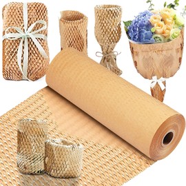 ASIJIA Honeycomb Packing Paper Wrap: 15"x200' Packing Paper Roll Bubble Cushioning Wrap for Moving Shipping Packaging Recyclable Eco Friendly Supplie