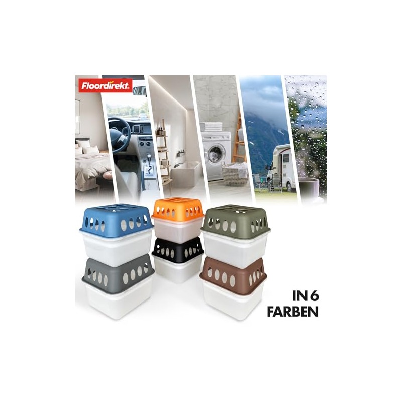 Floordirekt 4 x Dehumidifier with 8 x 400 g Refill