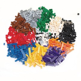 S&S Worldwide Color Splash Building Bricks. Bulk Set containing 1100 Pieces. 14 Different Shapes in 10 Bright Colors. Perfect for Boys and Girls 3+ Years
