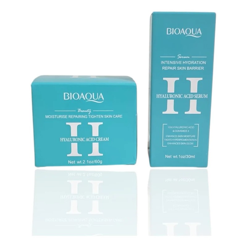 Kit Facial Bioaqua Ácido Hialurónico Sérum Y Crema