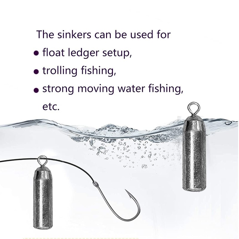 TaoTaoChong Fishing Weights Inline Iron Casting Sinkers 150g /5 oz