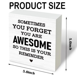 Inspirational Sign, This Is Your Reminder Sign, Wood Box Plaques Signs, Motivational Inspirational Gift, Suitable For Thank You Gifts For Friends, Colleagues, Men, Women And Teachers