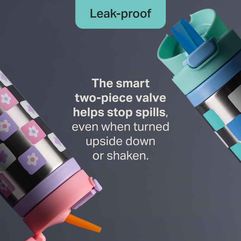 Tommee Tippee On The Go Insulated Straw Bottle 18m+ Stainless