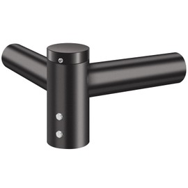 LEDMO 90° Tenon Adaptor with 2 arms, Double 2-3/8" Round Slip Fitter Bracket, Lighting Mounting Heavy Duty Extension Round Pole for Parking Lot Area Light Street Floodlight Solid Rustproof