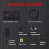 BSTKEECL Rain Shower Head with Handheld-12" High Pressure Square Rainfall