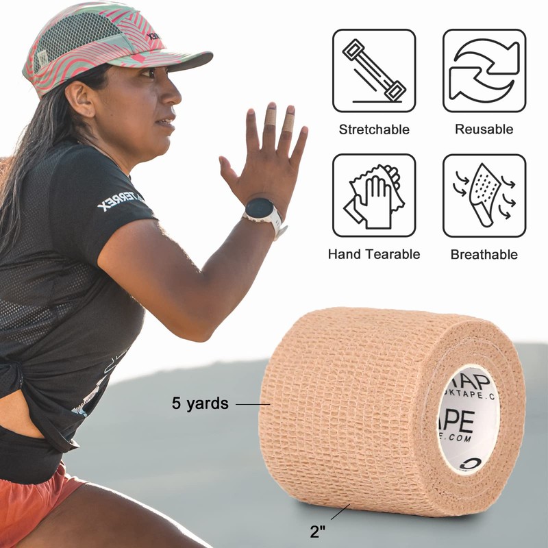 OK TAPE Self Adherent Cohesive Bandages Wrap - 12Packs, 2"