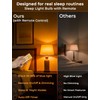 Wivety Sleep Light Bulbs Amber 1600K with Remote Control, E26