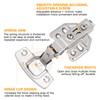 hicoosee 2 PCS Cupboard Hinges, Soft Close Cabinet Hinges with