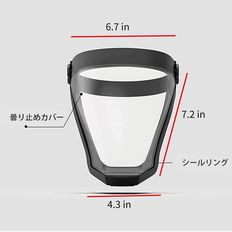 [TRIrunpdl] 2 Pieces Face Guard Clear Full Safety Face Shield