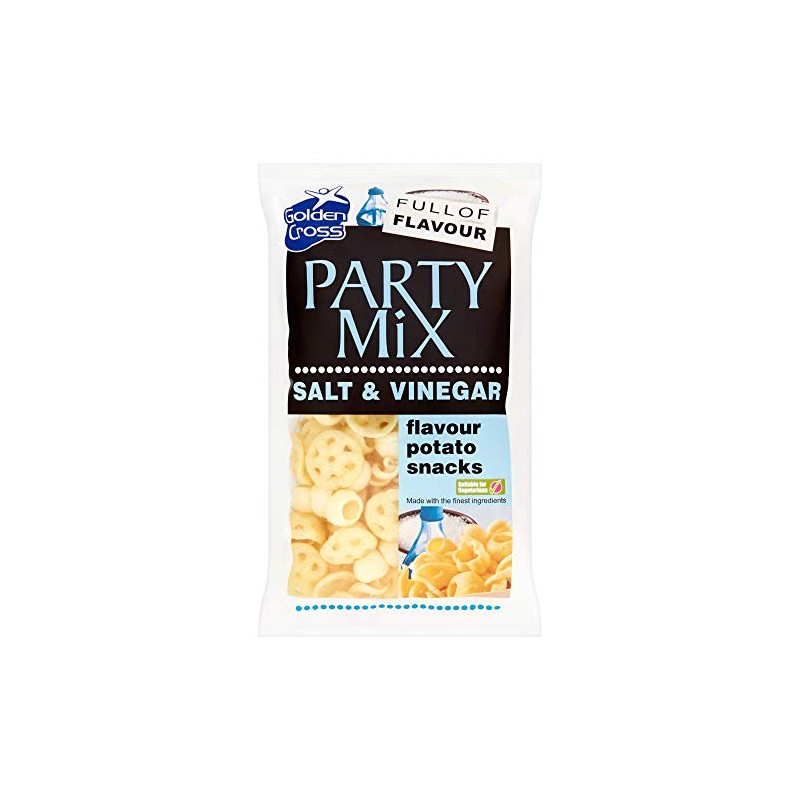 Golden Cross. Party Mix (Salt & Vinegar 125g) (12 Pack)