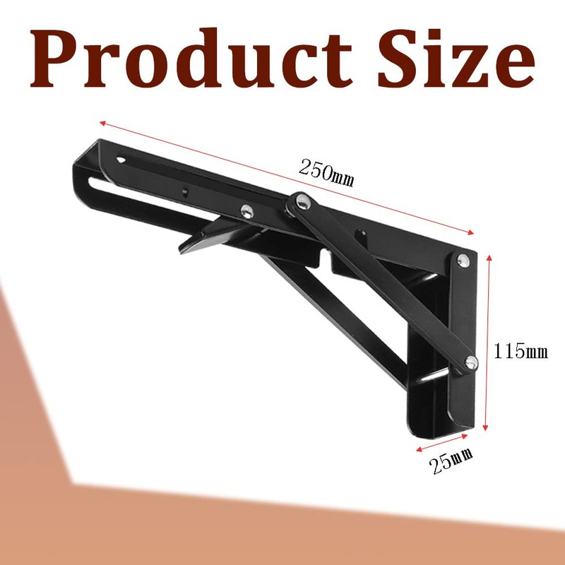 CEEYSEE Pack of 2 Folding Console 250 mm Heavy Duty