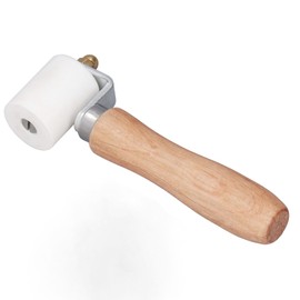 Seam Roller, High Temperature Resistant Ergonomic Wooden Pressing Roller with Dual Bearing for PVC Waterproofing Membrane, Tarpaulin Film Applications