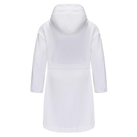 Childlike Me Boys Girls Teenagers Hooded Bathrobe Soft Towel Robe Kids Terry Cloth Spa Robes Sleepwear for Kids 5-16 Years White 15-16 Years