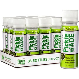 PickleAde Real Pickle Juice Shots with Turmeric, 3oz (36 Pack) | Muscle and Leg Cramp Relief | Electrolyte Pickle Juice Sports Drink | Kosher Pickle Shots | Pickle Brine for Cooking Mixing and Pickling