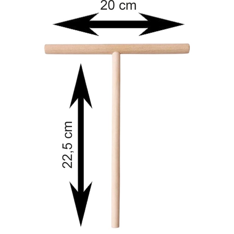 Teemando® 2 x Crepe Distributor Made of Beech Wood, 22