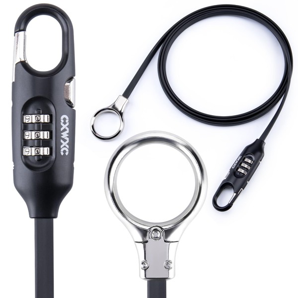CXWXC Bicycle Wire Lock Lightweight Compact 3 Digit Dial Length
