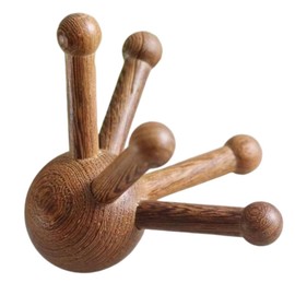 OULIGET Wooden Trigger Point Massage Tool,Spider Shape 5 Legs Massager,Scalp Massager Scraping Tool for Back,Neck,Shoulder and More